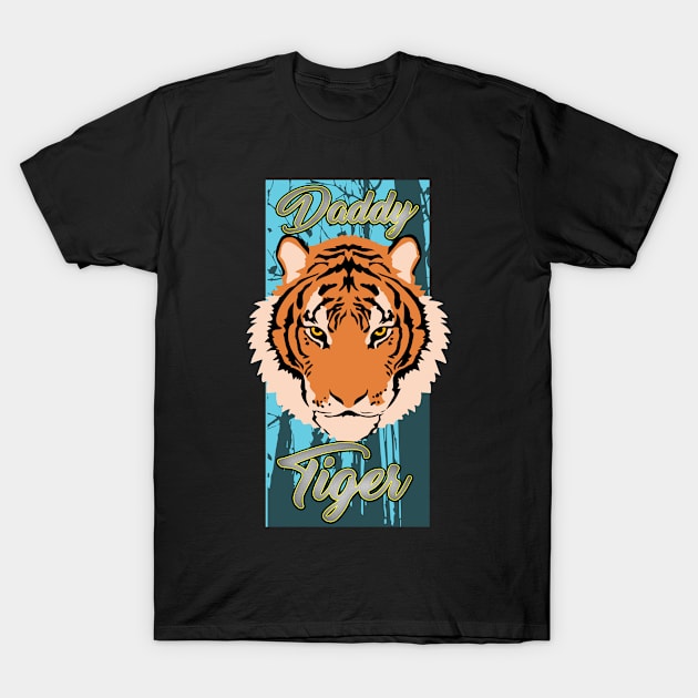 Cute Father's Day Daddy Tiger Design T-Shirt by ScottsRed